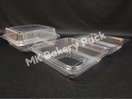 Kuih Container OPS L400 / Plastic Clear Bakery Container (50pcs±) / 6" Square Cake Tray / cake box