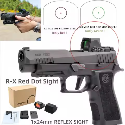 S*G R-X PRO Red Dot Sight 1x24mm Mini Pistol Handgun Reflex Sight w/RM* Footprint for Glock Optic Si