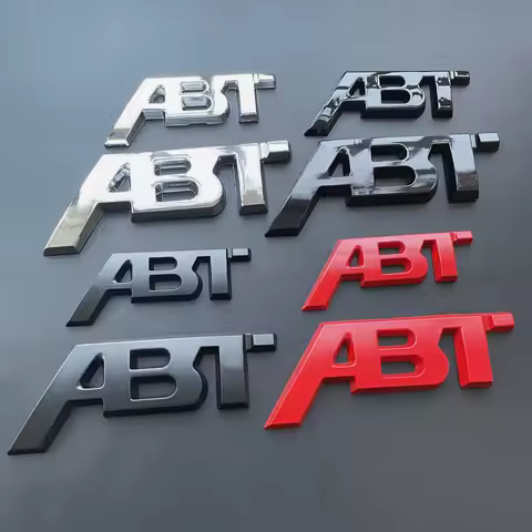 3D Metal ABT Logo Car Emblem Badge for Audi A5 A7 A1 SQ5 TT RS6 RS3 Q7 Q5 Q8 A3 VW Golf 7 - Sticker 
