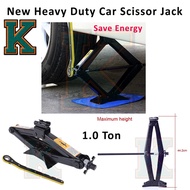 [New] 1 Ton DIY Heavy Duty Car Scissor Jack Stabilizer with Handle Lift Levelers Scissors Jack (1 To