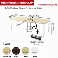 240x120cm SBB 24 SL55 8 Feet Boat Shape Meeting Conference Table N Leg Table SBB24 (8 Pax)(Ground Fl