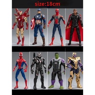 Avengers Iron Man Spider-Man Thanos Hulk War Machine Captain America Thor Joints Are Movable Action Figure 24CM