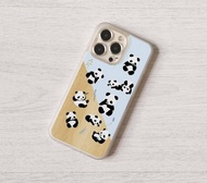 免費加名木紋熊貓雲石全包手機殼 iPhone 16 14 Pro Max 13 12