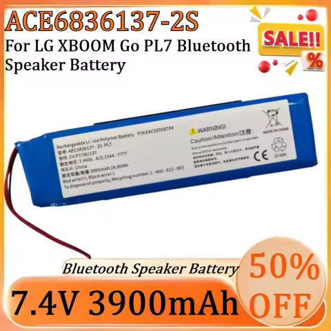 New ACE6836137-2S Replacement 7.4V 3900mAh High Quality Battery for LG XBOOM Go PL7 Bluetooth Speake