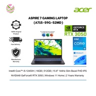 Acer Aspire 7 A715-59G-52MD 15.6'' FHD 144Hz Gaming Laptop Black (i5-12450H, 16GB, 512GB SSD, RTX305