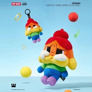 POPMART CRYBABY CHEER UP BABY Rainbow Series ตุ๊กตาผ้ากํามะหยี่ศิลปะออกแบบของเล่นสําหรับนักสะสมและแฟ