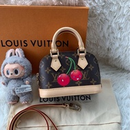 LV nano alma bb 村上隆櫻桃系列 貝殼包 棕色