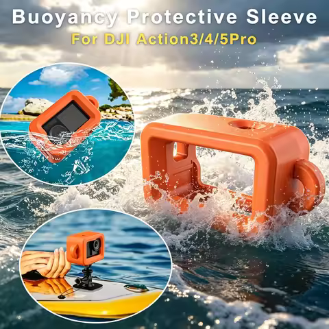 Surf Diving Waterproof Float Foam Case DJI Osmo Action 3 4 5 Pro 6 Underwater Snorkeling Vlog Camera