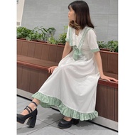 Moon Sea cotton short-sleeved sailor dress