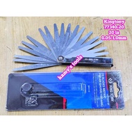 Kingtony 20-leaf straight type 77340-20, thickness gauge, gap gauge, gap gauge, size 0.05-1.0mm