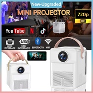 Smart Projector 4K Android System Mini Projector for Phone with WiFi and Bluetooth 4K Projector Max 300'' Home Theater