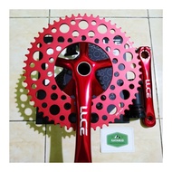 Raya88 CRANKSET LUCE CRANK SET LUCE HOLLOWTECH 2 SINGLE 130BCD 54T 56T