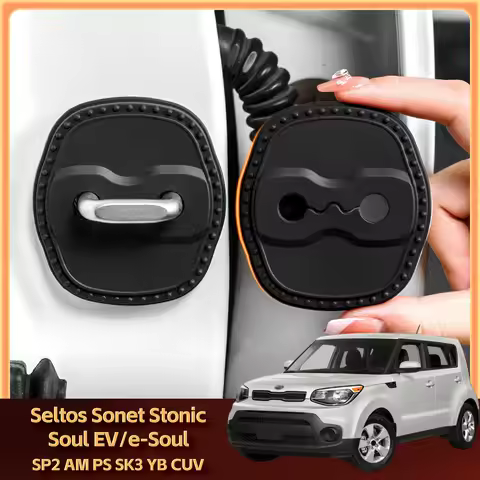 2/4Pcs Silicone Car Door Lock Cover Protective Decoration Case For KIA Seltos SP2 Sonet Soul EV/e-So