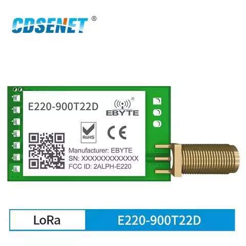 4pcs/lot LLCC68 LoRa 868MHz 915MHz Wireless Module 22dBm Long Range 5km E220-900T22D SMA-K UART RSSI