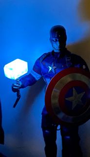 90%new  MMS281 Hot-toys Age of Ultron Civil War Captain America Avengers 連發光雷神錘及mms536 endgame 揸錘手 I