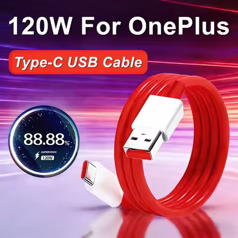 120W 100W 80W 67W 65W SuperVOOC Type-C USB Fast Charging Cable For OnePlus 8 8T 9 9R 10 Pro 11 12 13