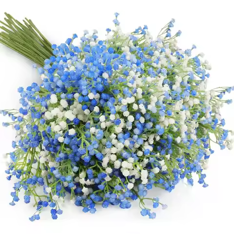 52cm Artificial Sky Stars Flowers Bouquet Blue And White Party Christmas Home Decoration Photography
