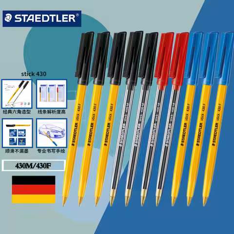 1Pcs STAEDTLER Ballpoint Pen 430F/M Large Capacity 0.5/0.7mm Oil-based Students Hand Drawing Writing