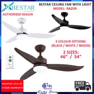 BESTAR RAZOR CELING FAN WITH WITH 24W LED LIGHT AND REMOTE CONTROL, 3 COLOUR OPTIONS, 2 SIZE OPTIONS, 2 YEARS WARRANTY, FREE DELIVERY, OPTIONAL INSTALLATION