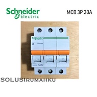 MCB 3 PHASE SCHNEIDER 20A SIKRING 3 PAS 20 AMPERE MCB 3P 20 A