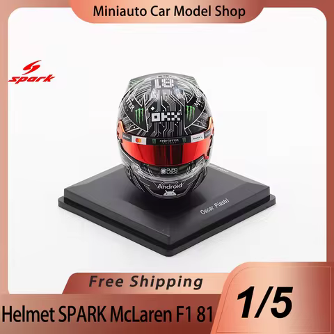 Spark 1:5 Miniature Oscar Piastri 81 Mclaren F1 Team 2025 Las Vegas Gp Replica Helmet Model Diecast 