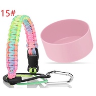 Silicone Boot and Cup Rope Paracord Set For Hydro Flask/Aquaflask Version 1.0 Wide Mouth Bottle