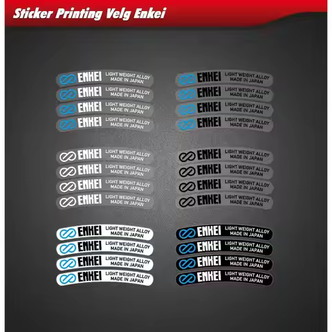 Enkei Motorcycle Wheel Sticker Set - Multi-Color Vinyl Decals，Self-Adhesive Bike Rim Styling Decor
