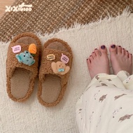 Cartoon Cartoon Baby Elephant Puppy Autumn Winter Cotton Slippers Comfortable Furry Slippers Casual 