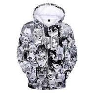 3D Ahegao Hentai Japanese Style Loose Hoodie Sweatshirt for Men 12.4