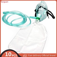 10 Pack Adult Non-Rebreather Oxygen Mask with 7 Foot Tubing &amp; Reservoir Bag - Size L Oxygen tank portable