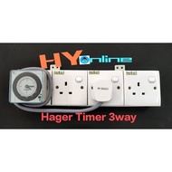 Hager Timer EHN711 3way Switch Socket