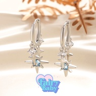 Fairybaby Night Sky Hoop (1 Pair) Earring Blue Tone Plays With Light Beautiful New Work (E2-088)