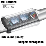 IPHONE MFi Certified HiFi Converter Lightning to 3.5mm Dac Adapter Miciphone
