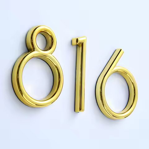 NEW Gold 3D Self Adhesive Door Number Sign Number Digit Apartment Hotel Office Door Address Street N