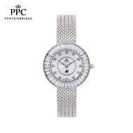 [สินค้าใหม่ กล่องมีโบว์] PPC-EA04 นาฬิกาข้อมือ นาฬิกาประดับคริสตัล นาฬิกาข้อมือผู้หญิง ประกัน 1 ปี แ
