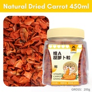 Jonsanty Dried Carrot Hamster Snack Food 500ml Bunny Rabbit Guinea Pig treat High Vitamin Calcium ca