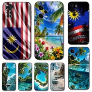 Case For Xiaomi 13T Pro redmi 13C 12R NOTE12R 4G 5G Phone Cover Soft Silicon Black Tpu Malaysia Flag