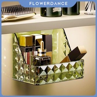 Diamond Pattern Wall Mirror Cabinet Storage Box Cosmetic Lipstick Shelf Bathroom Bathroom Desktop Organizer Storage Box flower