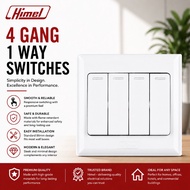 HIMEL ADVANCED SERIES 4 GANG 1 WAY SWITCH