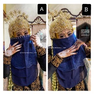 Viral 3 Layer Wedding Veil/Beautiful Walimah Wedding Veil/Close Up Wedding Veil