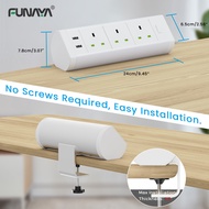 Table Power Clip Sockets SG/UK AC110V 220V 3200W 13A 3 Outlets 2 USB British Extension Cord Alloy Ba