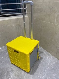 帶蓋兩輪可折疊購物箱手拉車