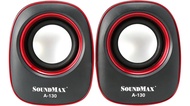 Loa máy tính SoundMax A-130 (Đen viền đỏ) Chính Hãng