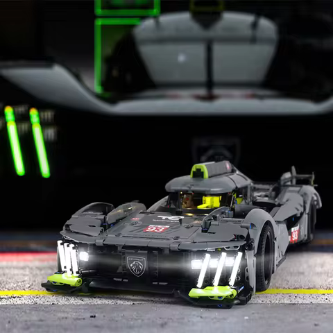 EASYLITE LED Light Set For 42156 PEUGEOT 9X8 24H Le Mans Hybrid Hypercar Super Car DIY Toys Building