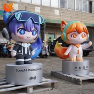 Glass Steel Sculpture Customization, Technology Theme IP Ornaments, Shopping Mall Influencer Clockin