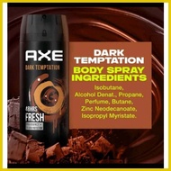 ⊙ ◹ ⊕ AXE DARK TEMPTATION DEODORANT BODY SPRAY DARK CHOCOLATE SCENT (135ml)
