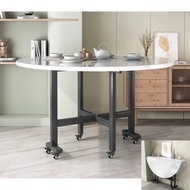 FLEXITABLE Foldable Round Table 1.2M Up to 7 People Spacious Living Room Space Saving Portable High 