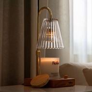 贈40G岩質蠟燭_實木定時融蠟燈-玻璃公主(透明色)