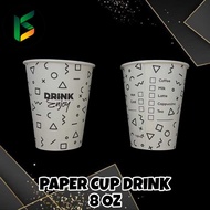 Coffee Cup with drink motif Paper Cup 8oz coffee motif drink papercup 8 oz
