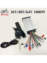 36V 48V 52V 60V 64V Sine wave controller Ebike 1000W 1500W with LED display battery throttle handle 
